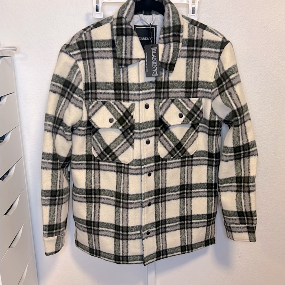 Blank NYC New with tags Small fully lined wool shacket jacket.